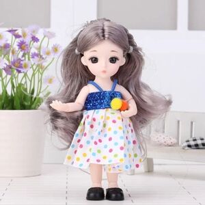 Colorful Polka Dot Dress Doll